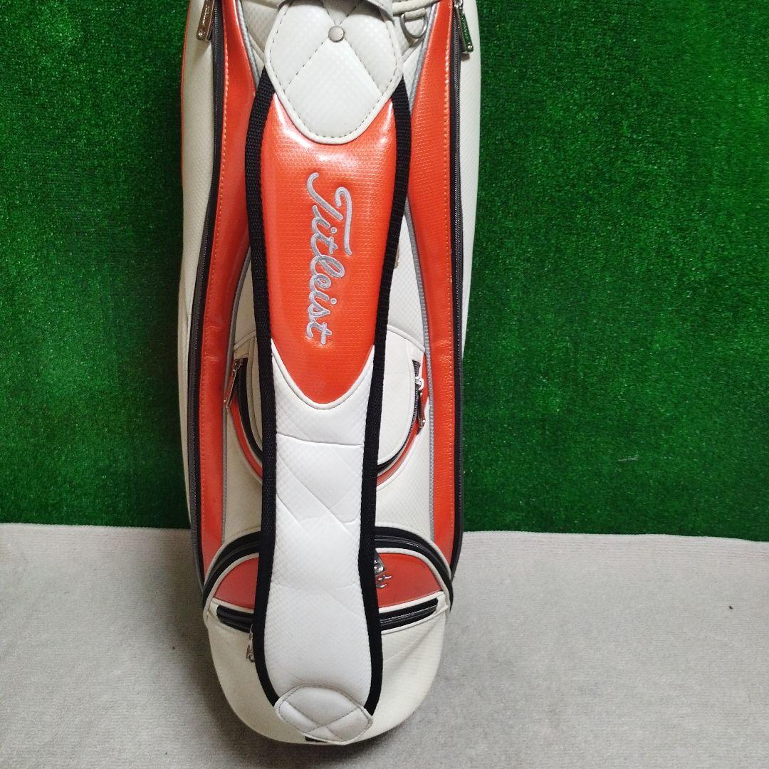 Titleist ゴルフキャディバッグ ホワイトオレンジ