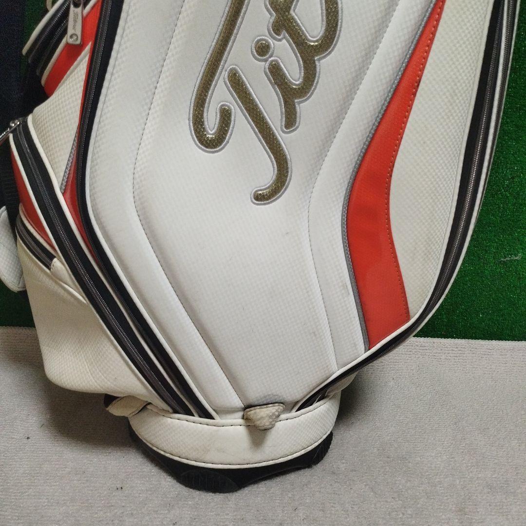 Titleist ゴルフキャディバッグ ホワイトオレンジ