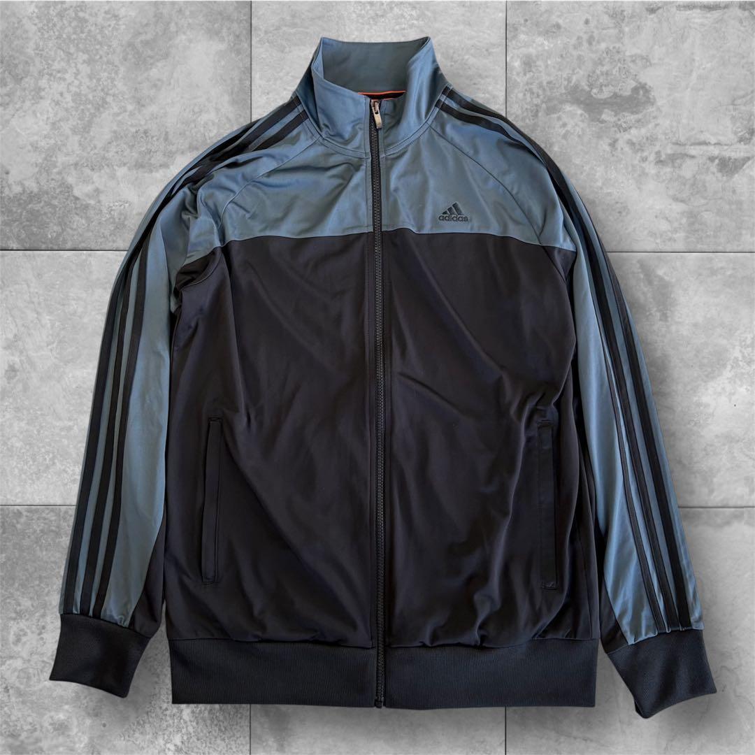 アディダス　adidas ジャージ　ジャケット XL ブラック/グレー
