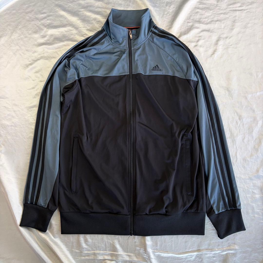 アディダス　adidas ジャージ　ジャケット XL ブラック/グレー