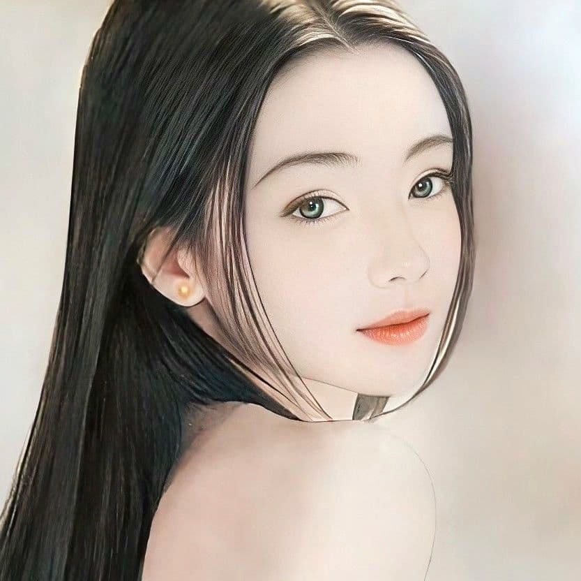 美人画『白い妖精❤️』超特大A3サイズ
