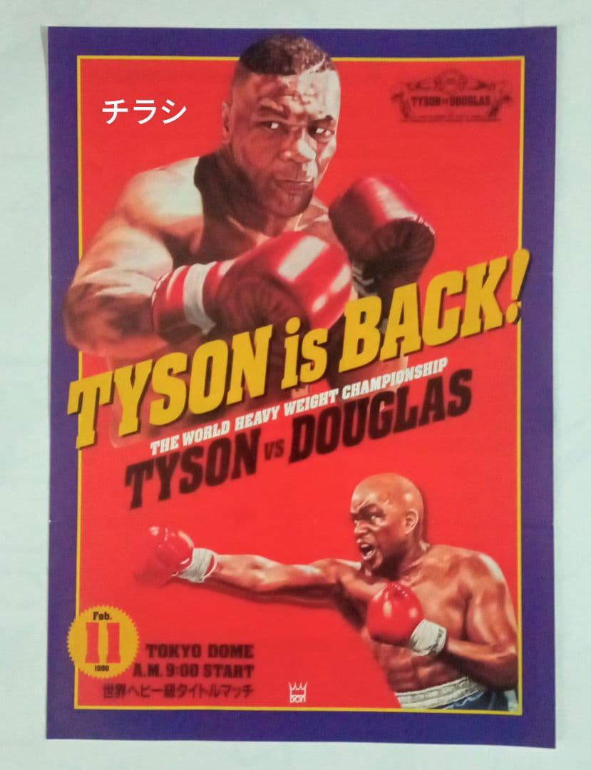 マイク・タイソン　パンフレットとチラシ　TYSON vs DOUGLAS