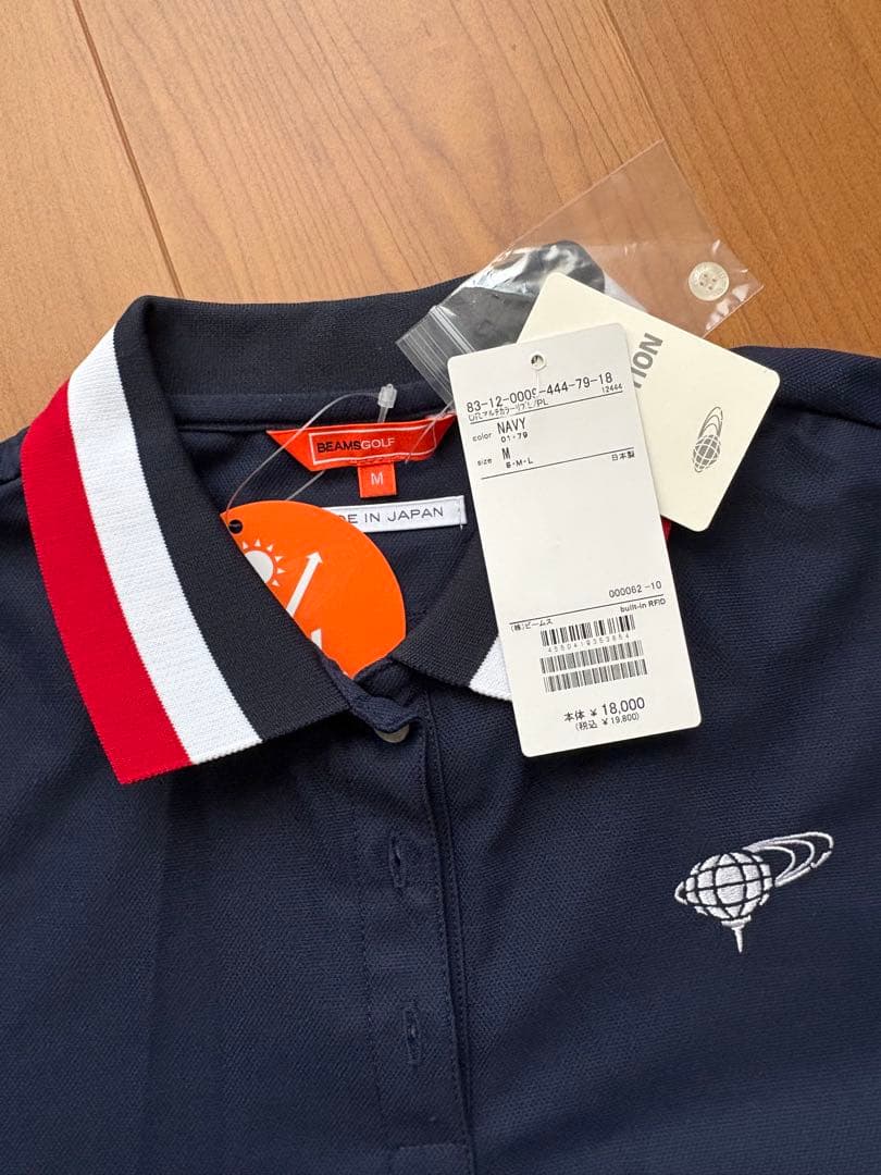BEAMS GOLF ネイビー 長袖ポロシャツ M