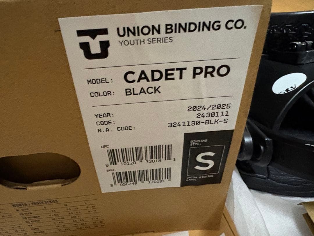 UNION CADET PRO ユニオンキャデット　キッズ　ビンディング