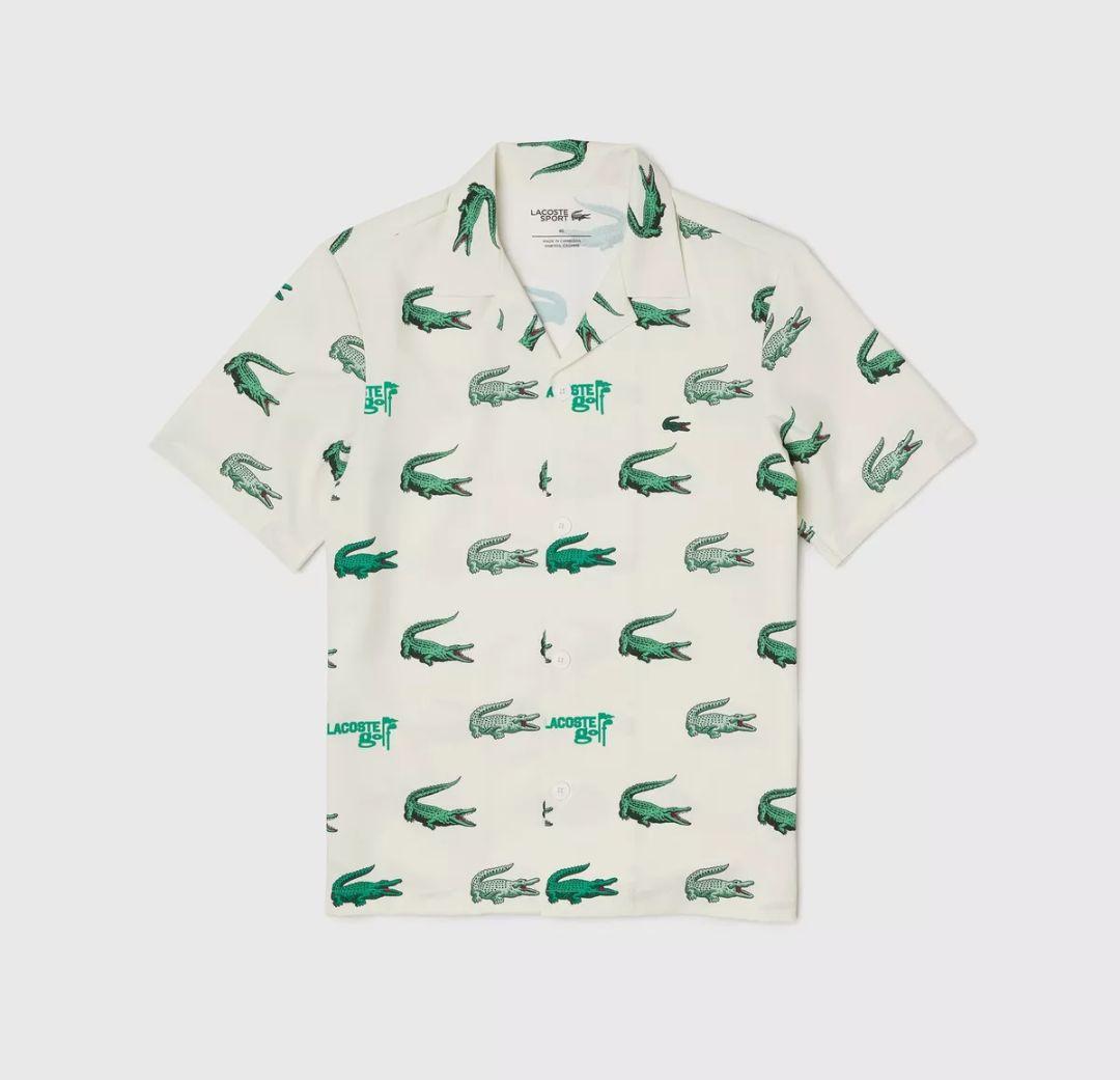 新品 ラコステ LACOSTE ストレッチゴルフオープンネックシャツ 半袖 XS