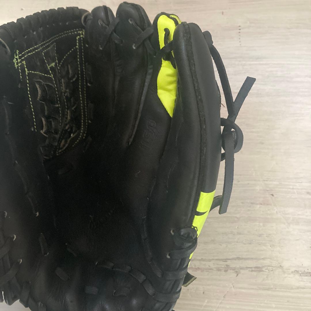 NIKE ナイキ 野球グローブ 軟式 ブラック ネオンイエロー