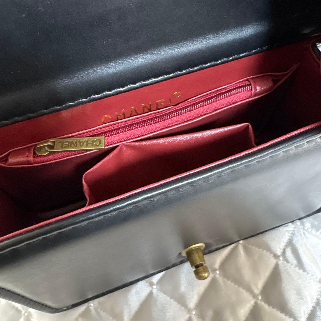 used CHANEL ノベルティ ブラック ショルダーバッグ チェーンバッグ