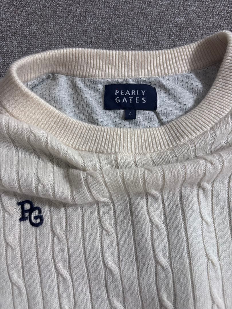 PEARLY GATES ケーブルニット極暖セーター