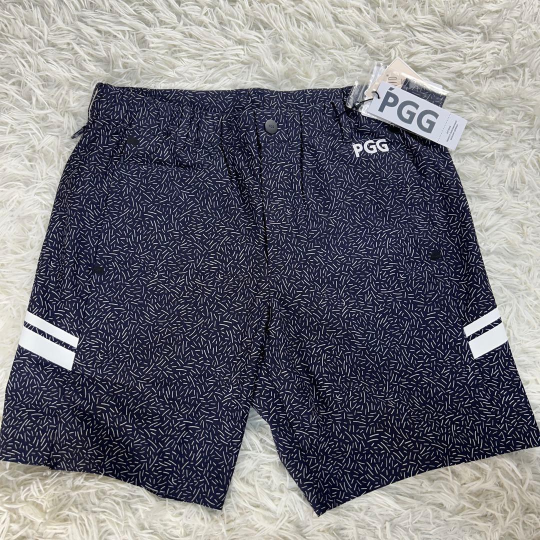 【新品】パーリーゲイツ　PGG　ショートパンツ　紺×白　ゴルフ　TEXBRID