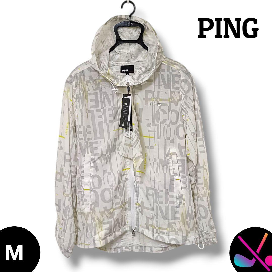 【PINGアパレル】PING ピン ウインドブレーカー Mホワイトメンズゴルフ