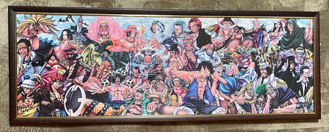 ワンピース ジグソーパズル 1000ピース 完成品 2点セット フレーム付き