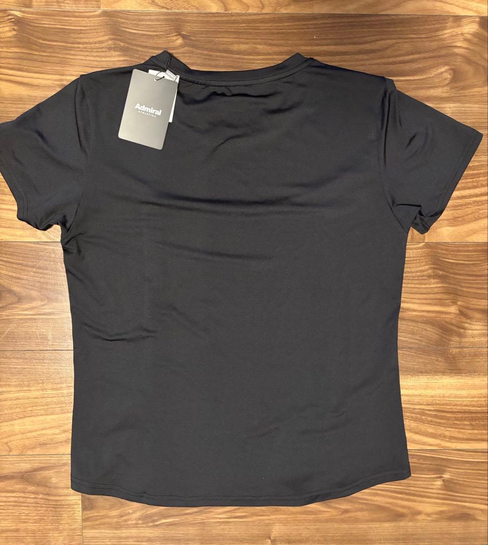 Admiral フロントピンタックTシャツ　テニス レディース　ブラック