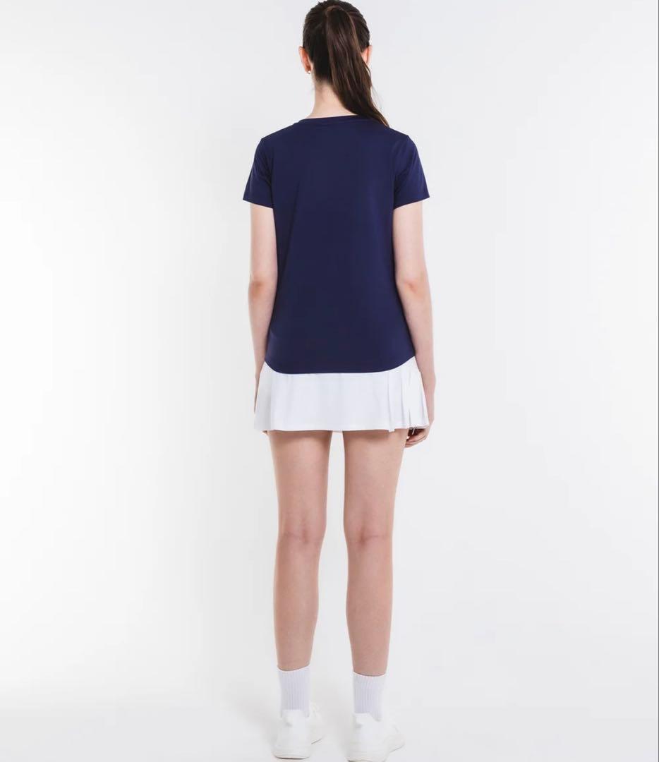 Admiral フロントピンタックTシャツ　テニス レディース　ブラック