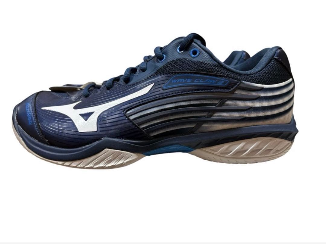 Mizuno バトミントン シューズ ウエーブクロー2 ワイド 26cm ネイビ