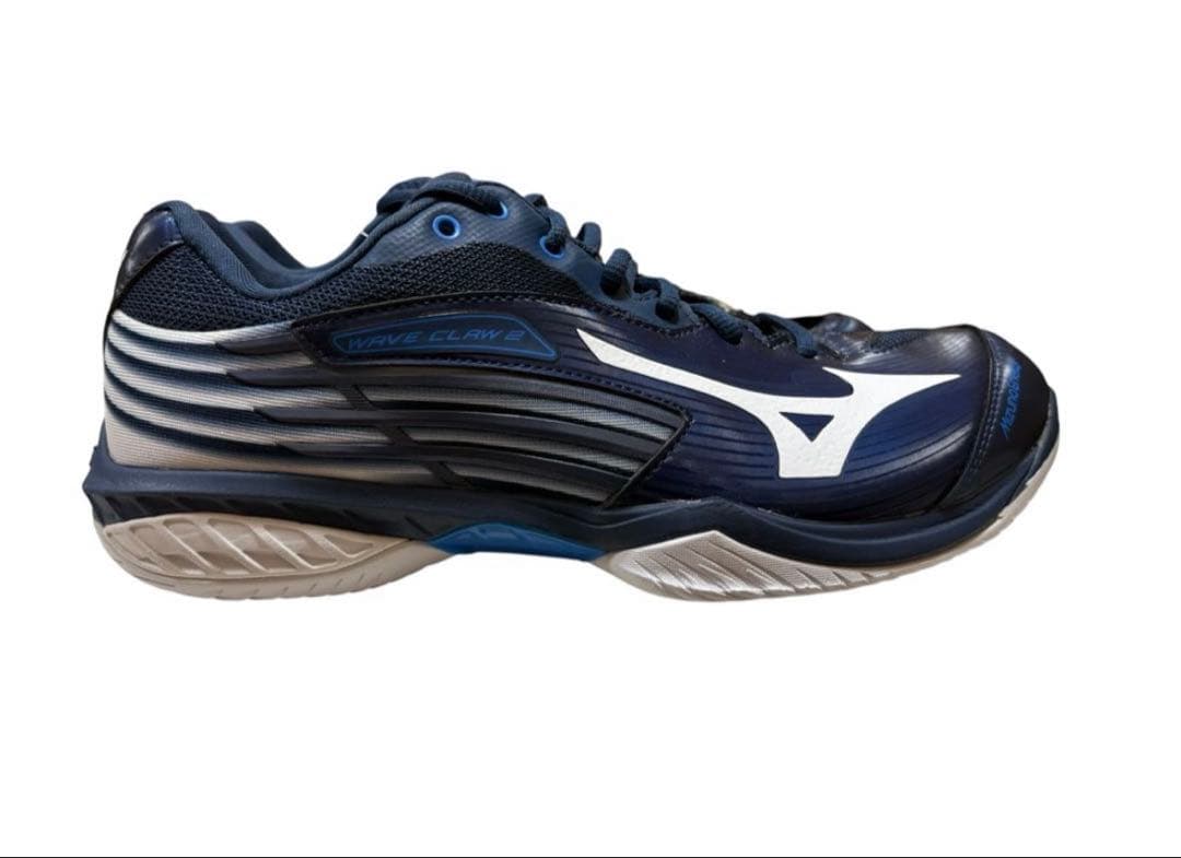 Mizuno バトミントン シューズ ウエーブクロー2 ワイド 26cm ネイビ
