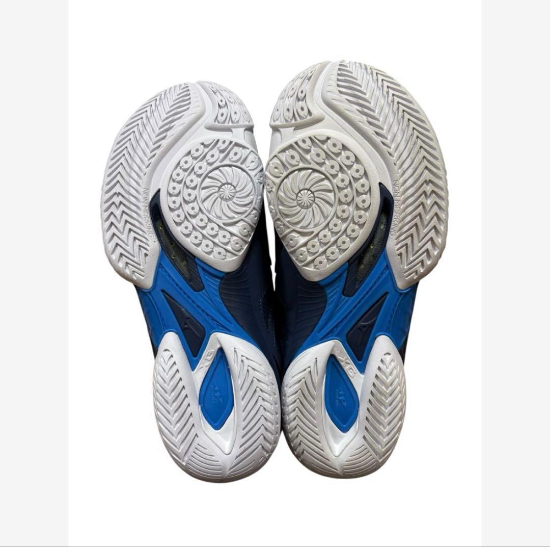 Mizuno バトミントン シューズ ウエーブクロー2 ワイド 26cm ネイビ
