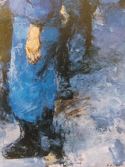 工藤和男、ペスカドール（漁師）、希少画集画、新品高級額・額装付