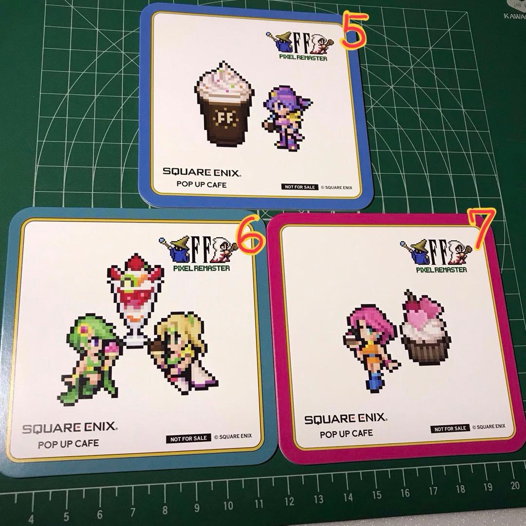 7点　FF　ファイナルファンタジー　ピクセルリマスター　コラボカフェ　コースター