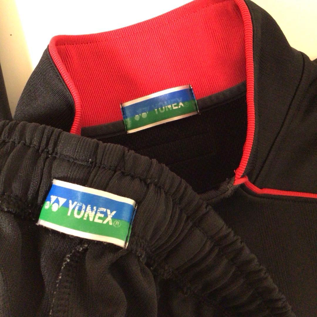 YONEX セットアップジャージ ハーフパンツ 上下セット 黒赤 M メンズ