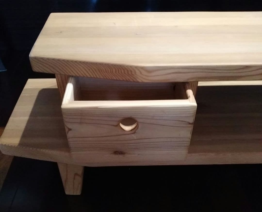 テレビ台（杉集成材、無塗装） ハンドメイド