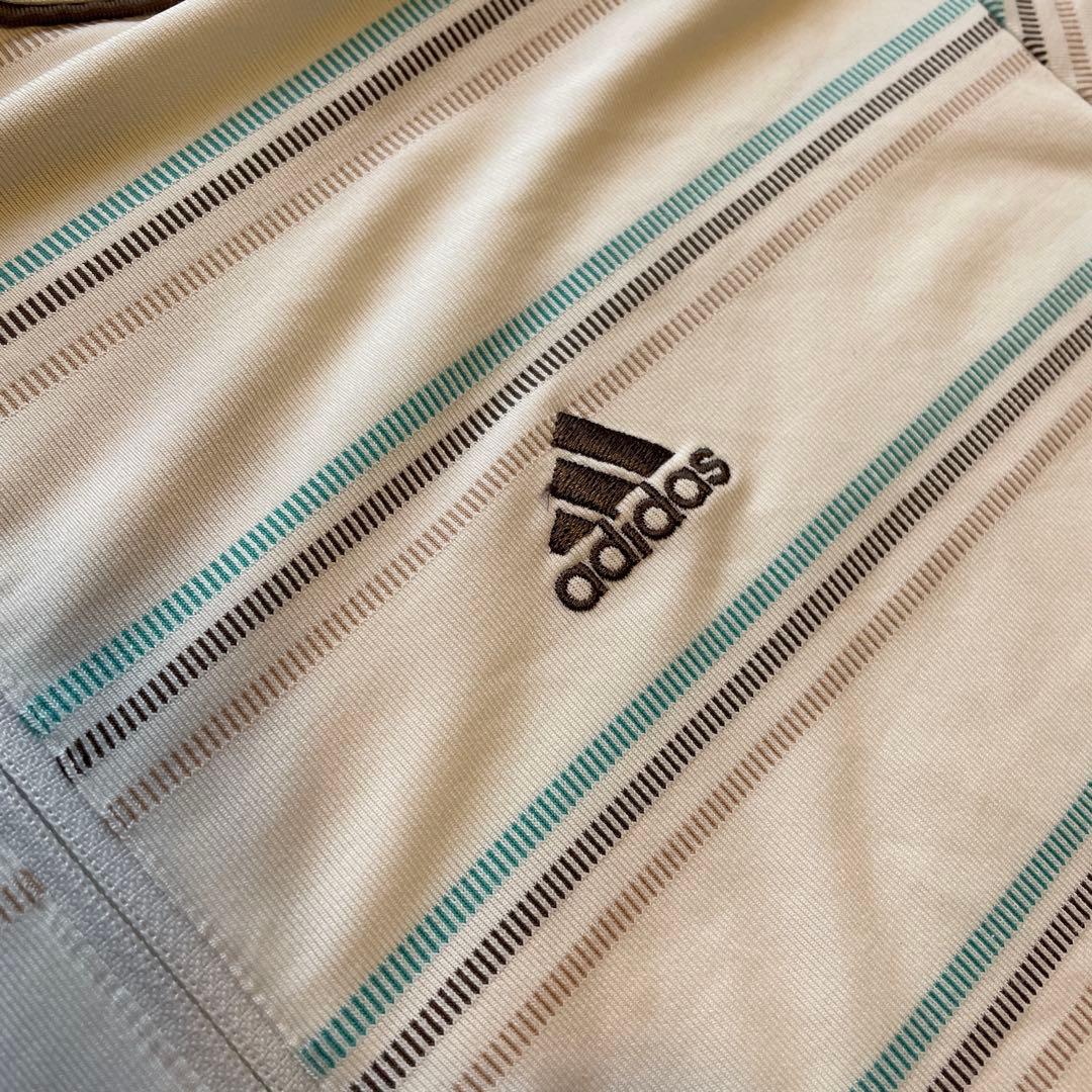 【美品】adidas ストライプ ハーフジップシャツ2枚セット L、M