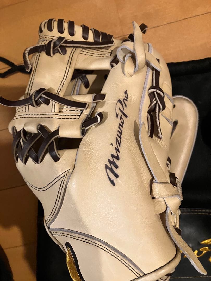 MizunoPro 硬式グローブ ベージュ波賀（Haga）即戦力