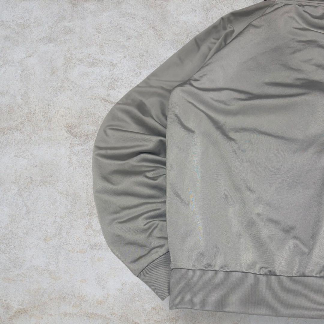 【adidas】Oサイズ 3ライン トラックジャケット グレー