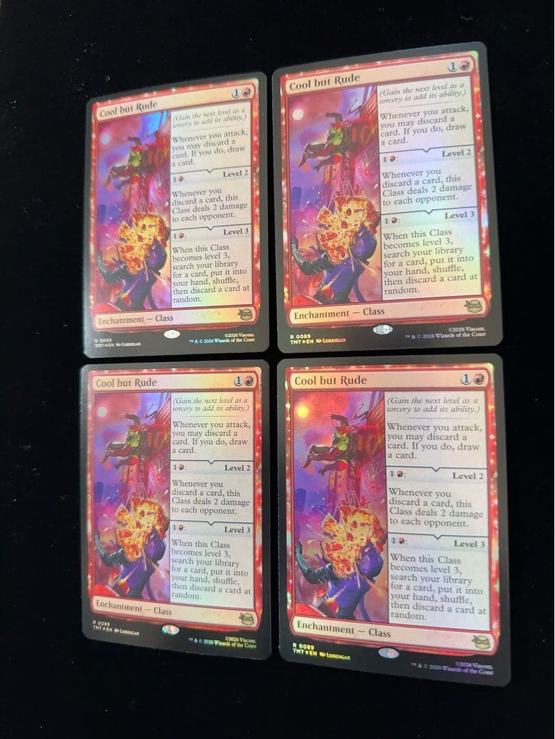 【foil】華麗だが無礼者　英語　4枚セット
