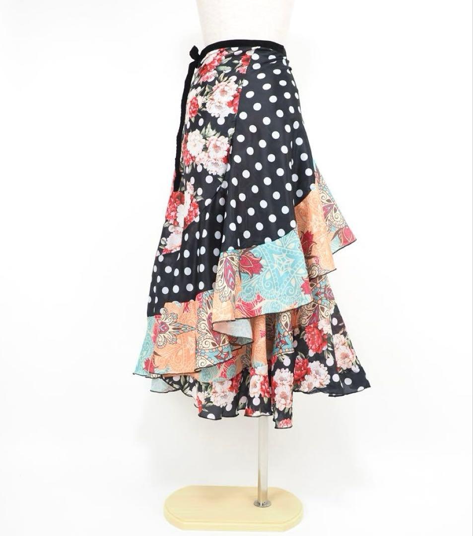 フラメンコ　巻きスカート　新品　フラメンコ衣装　レッスン　Leirena