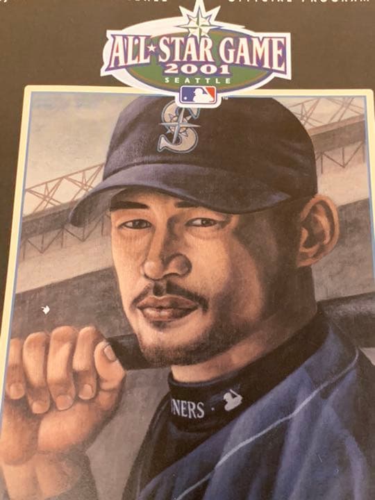 イチロー　バブルヘッド　パブルヘッド　大リーグ1年目オールスターパンフ付き