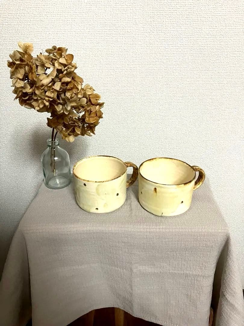 スープカップ マグカップ2個　フラワー
