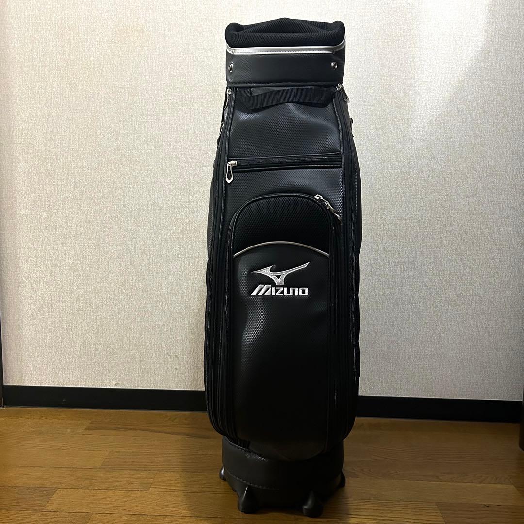 未使用　美品 MIZUNO ミズノ　 キャディバッグ ゴルフバッグ　フード付き