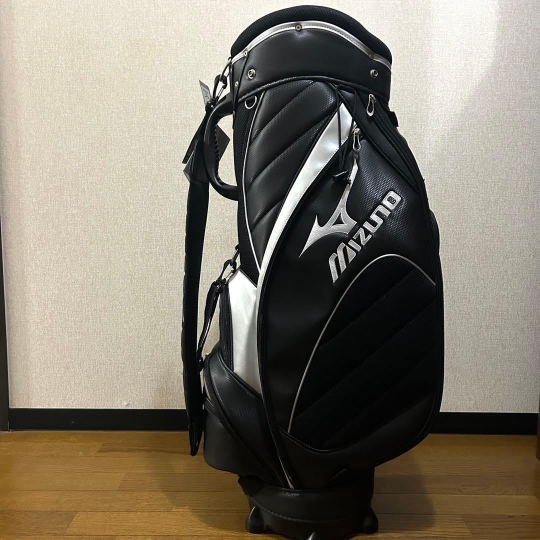 未使用　美品 MIZUNO ミズノ　 キャディバッグ ゴルフバッグ　フード付き