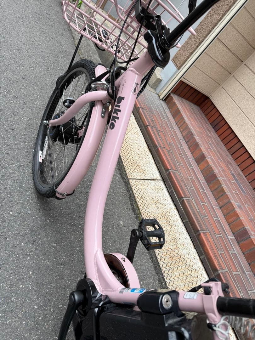 大阪府　子供乗せ　ブリヂストン　電動アシスト自転車 チャイルドシート付き ピンク