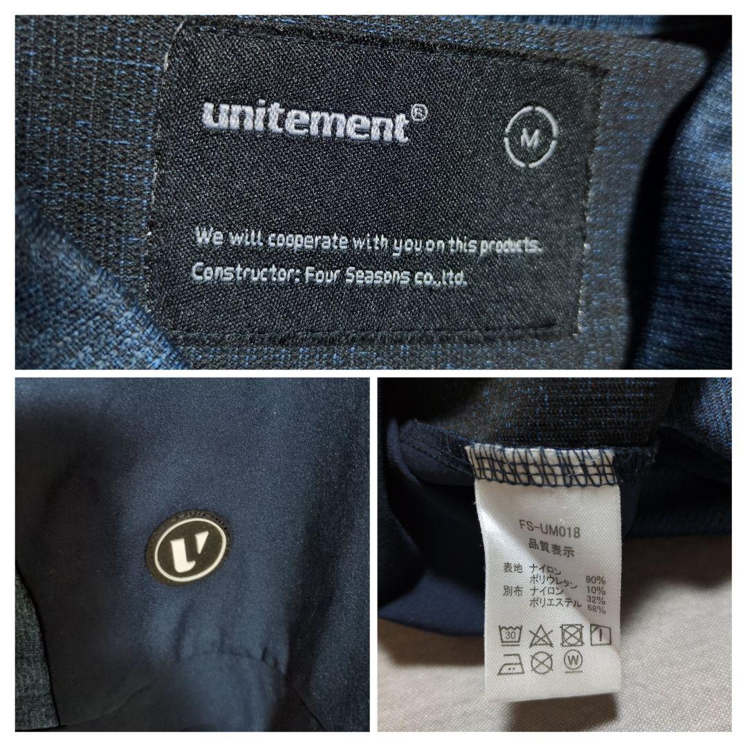 ユナイトメント unitement ゴルフウェア 半袖 モックネック M 紺