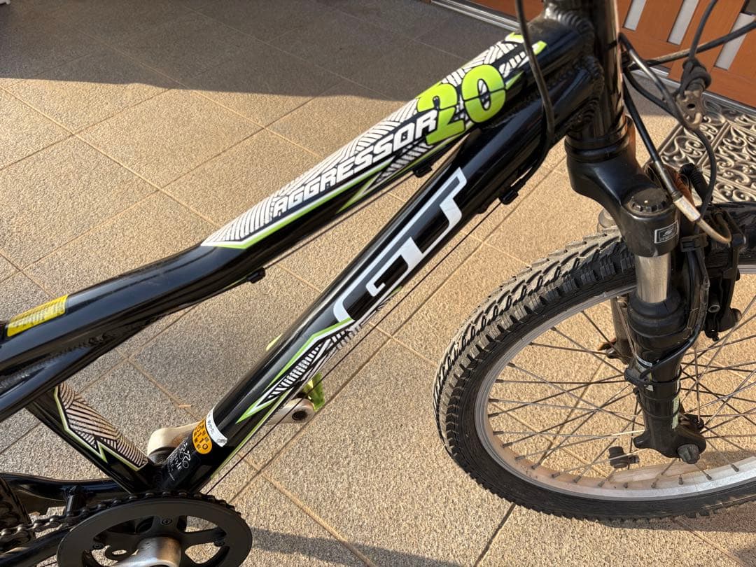 GTキッズ用自転車 AGGRESSOR20 ブラック/グリーン 引取り限定