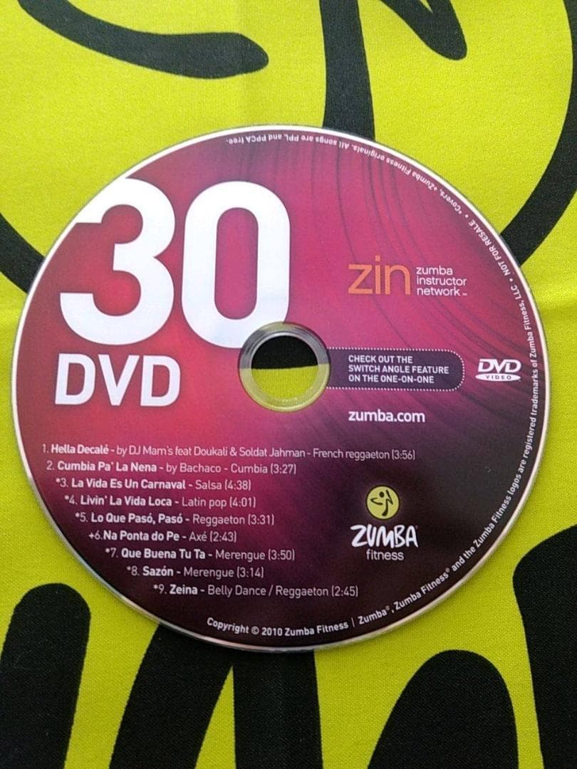 超希少！　ZUMBA　ズンバ　ZIN30　CD ＆ DVD　インストラクター専用