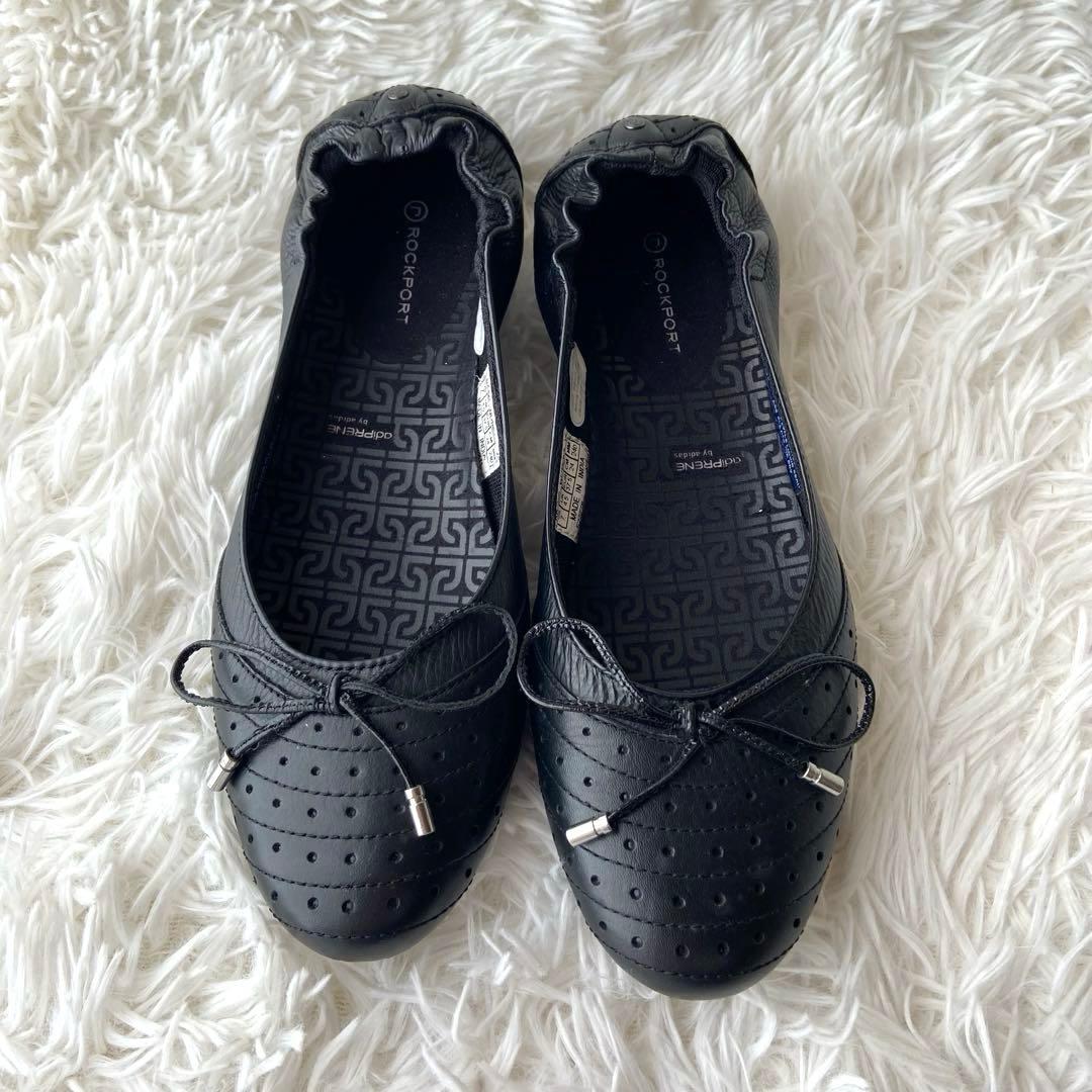 美品✨ロックポートドライビングシューズ リボン ブラック 24