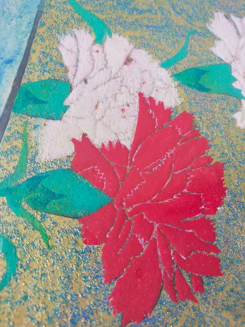 【真作・美品】森戸國次「芍薬図」肉筆／金地背景／日展特選作家／和モダン／高級額装