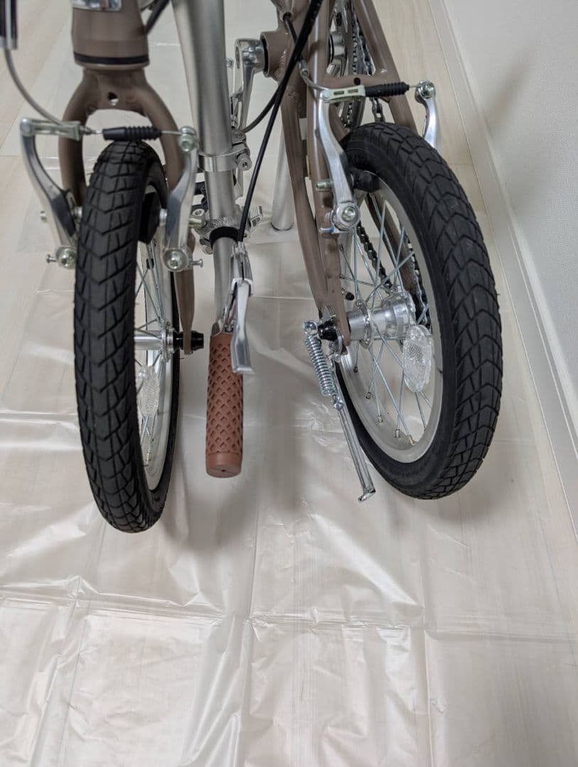 CAPTAIN STAG 折りたたみ自転車カーキ１４インチ