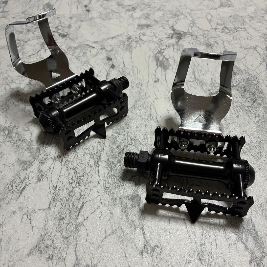 新品未使用 ペダル ・ トゥークリップのセット販売　MKS