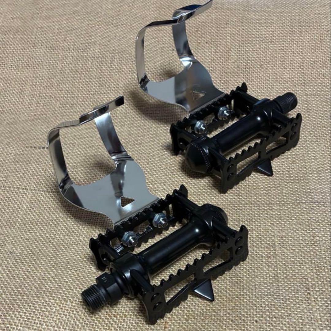 新品未使用 ペダル ・ トゥークリップのセット販売　MKS