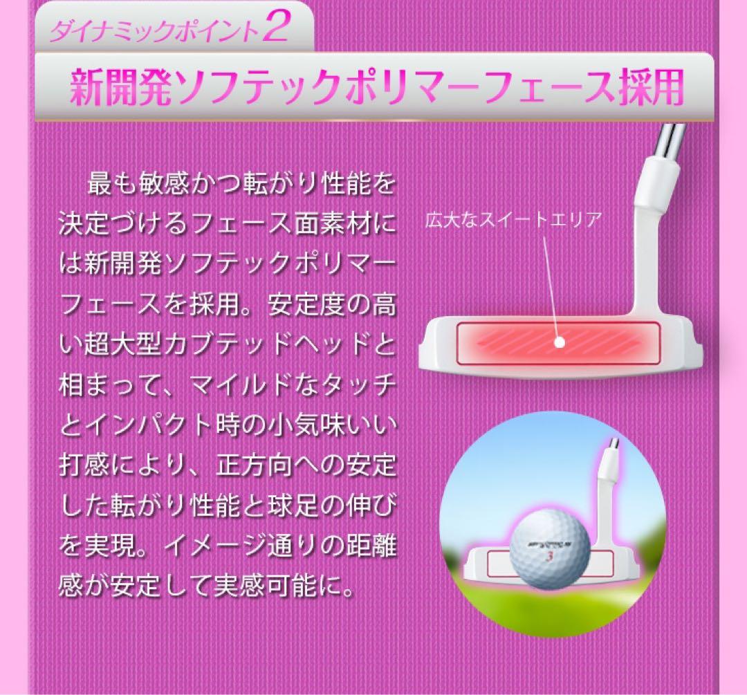 ❤︎女子に優しい極太グリップと大型ヘッドの安定感抜群のダイナミクスレディスパター！