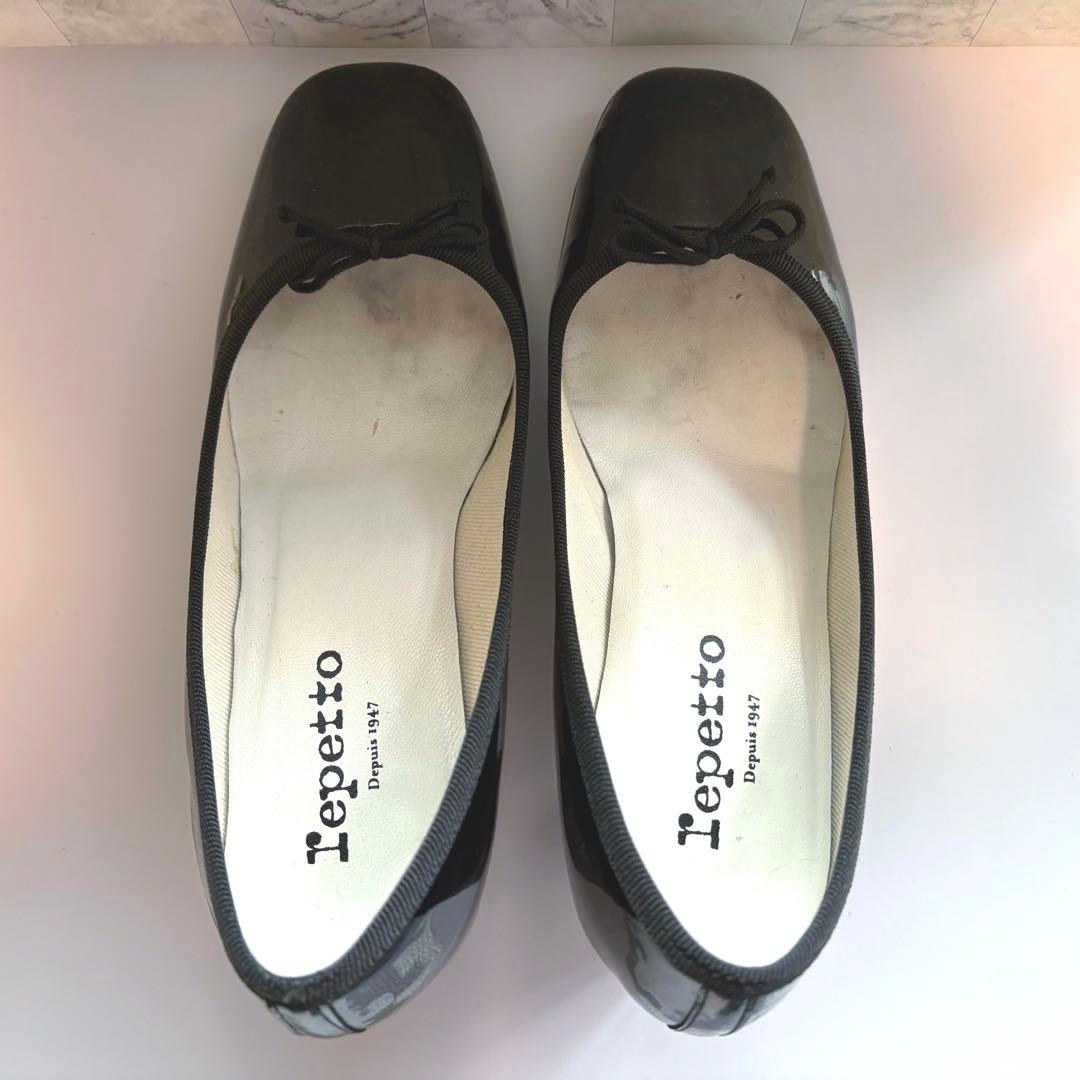 【美品】レペット　エナメルバレエシューズ　ブラック　サイズ36 5cm