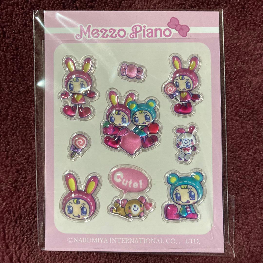 メゾピアノ　ベリエちゃん　ぷくぷくドロップシール　4枚セット　ナルミヤ正規品