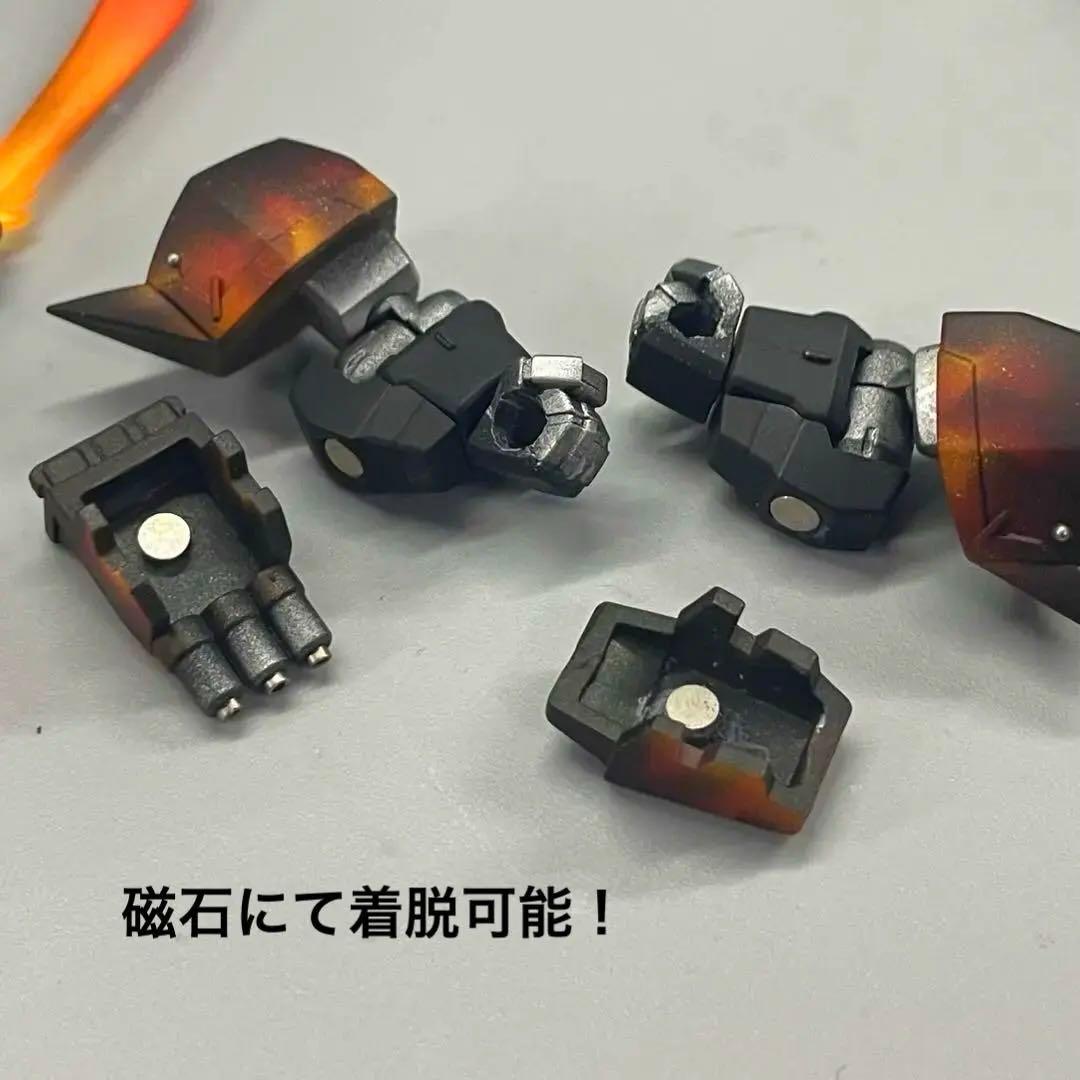 ム*ン様 モビルスーツアンサンブル　改造　ゲルググ　塗装品　フィギュア　炎　ガン