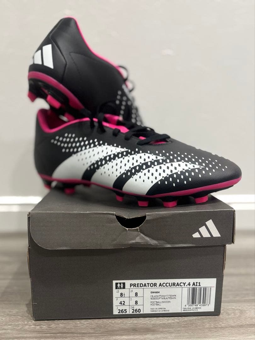 adidas Predator 26.5cm ブラック/ピンク