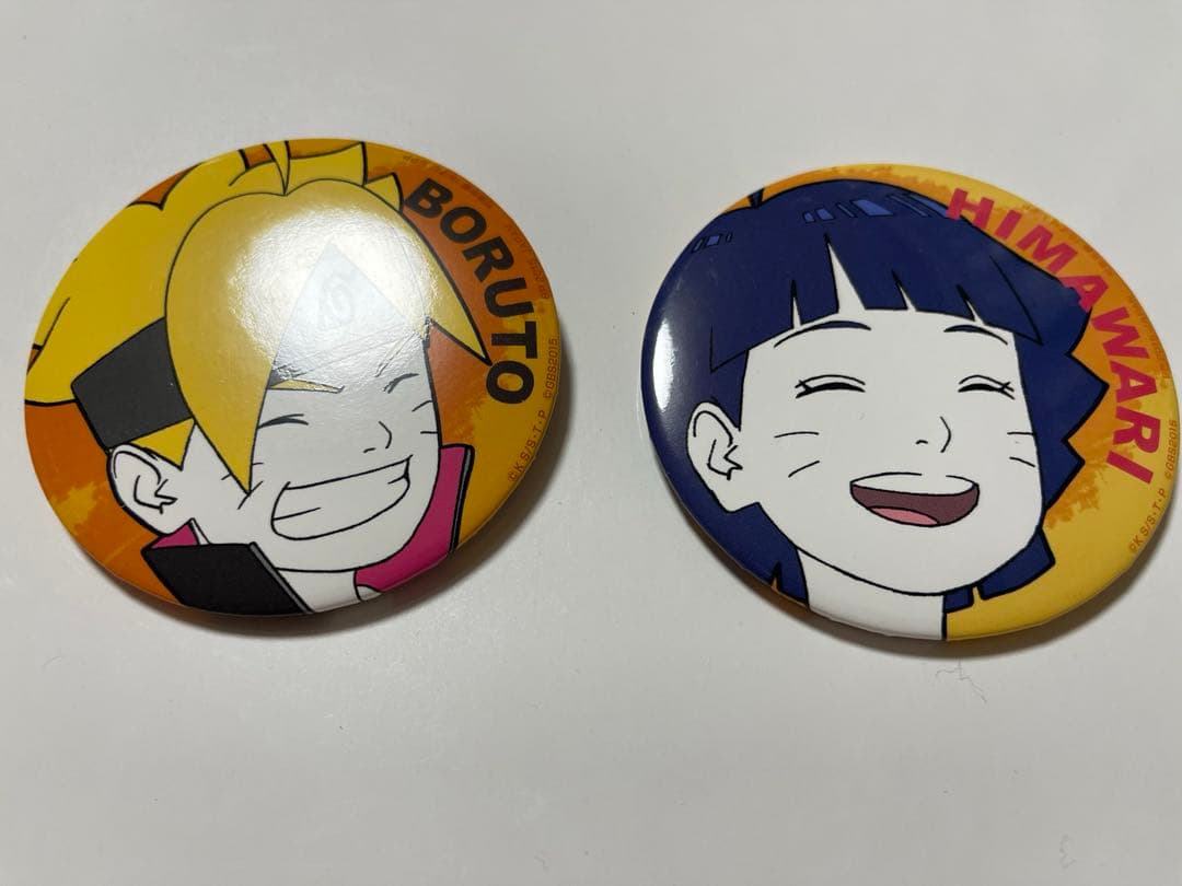 NARUTO BORUTO 一番くじ　バラエティ缶バッジ　ボルト　ヒマワリ