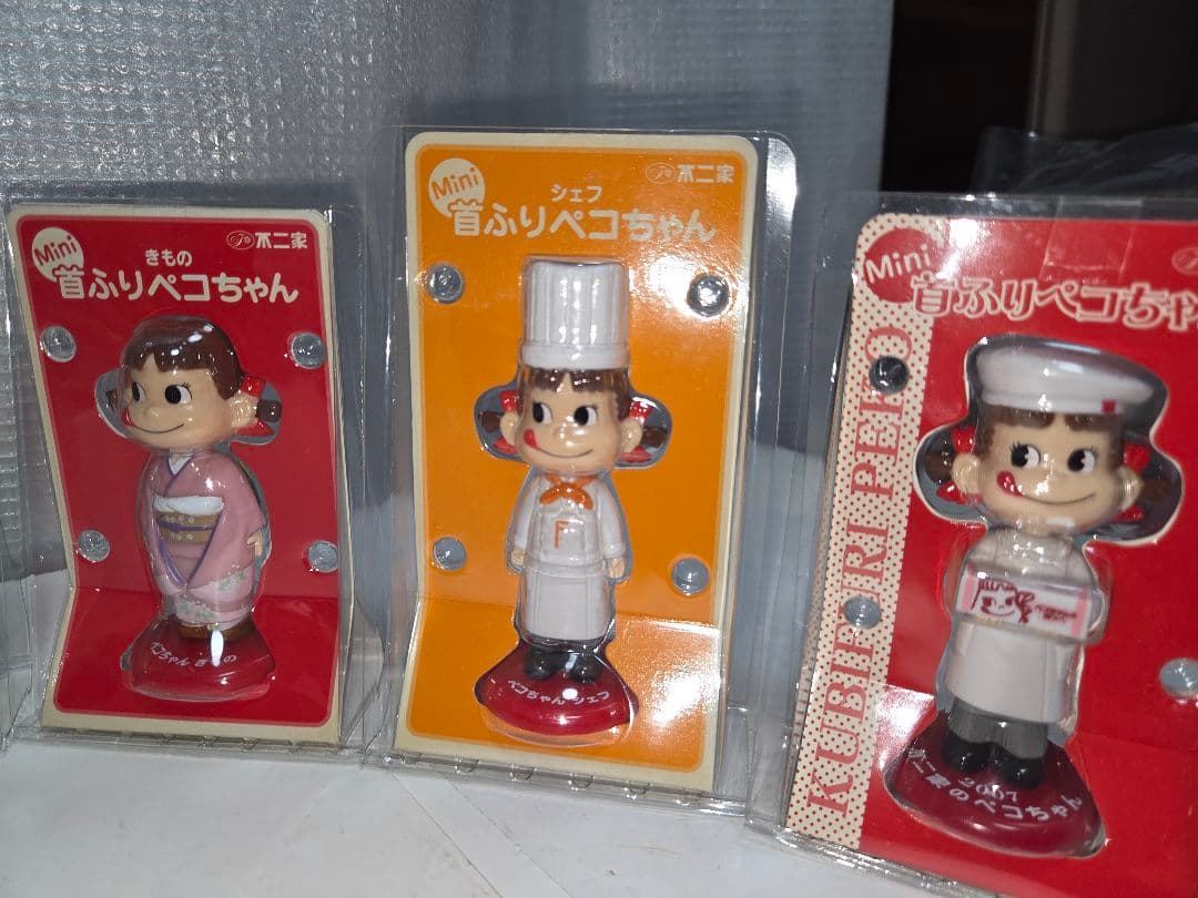 不二家　mini首振りペコちゃん&mini首振りポコちゃん