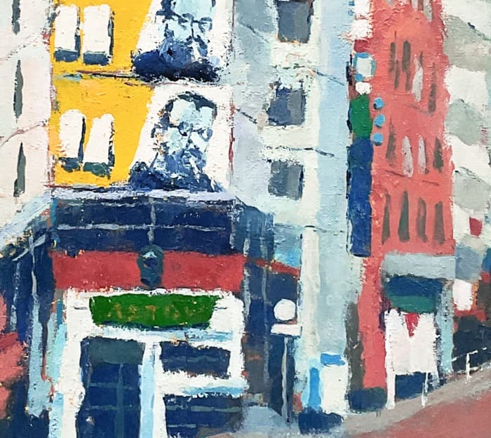 絵画402-2 油絵/風景/街角/東京/六本木/P15号
